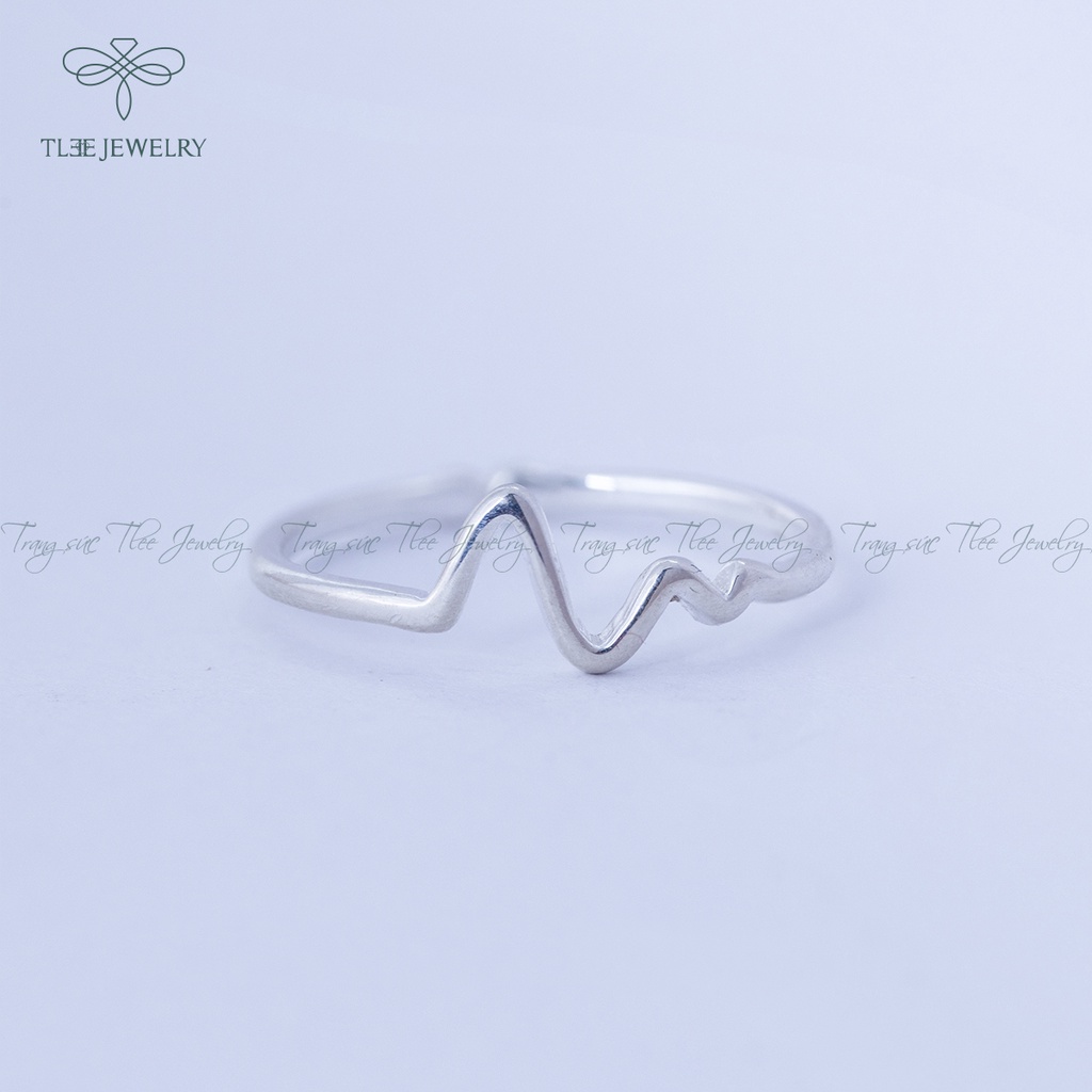 Nhẫn bạc nữ TLEE nhịp tim kiểu dáng basic TleeJewelry A0120