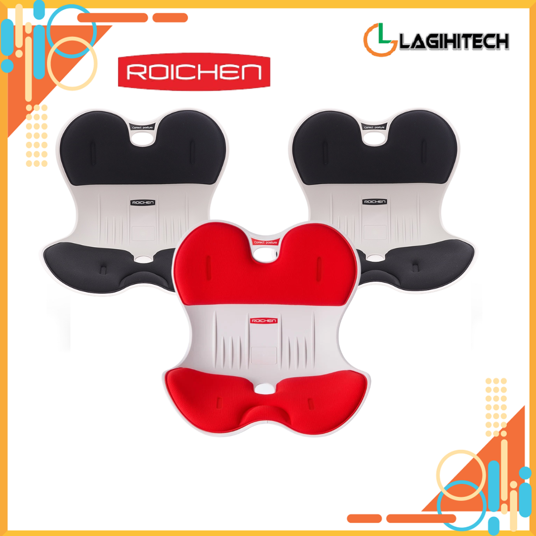 *LAGIHITECH* Combo 3 Ghế Chỉnh Dáng Ngồi Đúng Roichen Hàn Quốc Dùng Cho Nam,Nữ,Trẻ em Bảo Hành 1 Năm - Hàng Chính Hãng