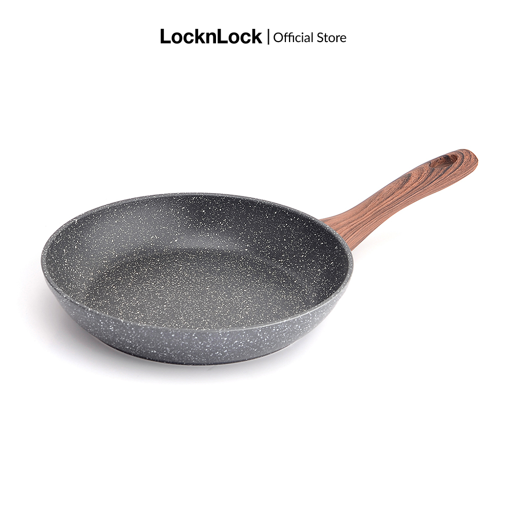 [Duy nhất 23.8 - Mua ngay] LBU1203C - Chảo nhôm chống dính Lock&Lock BAUM Marble 20cm 1 tay cầm Dùng được bếp từ