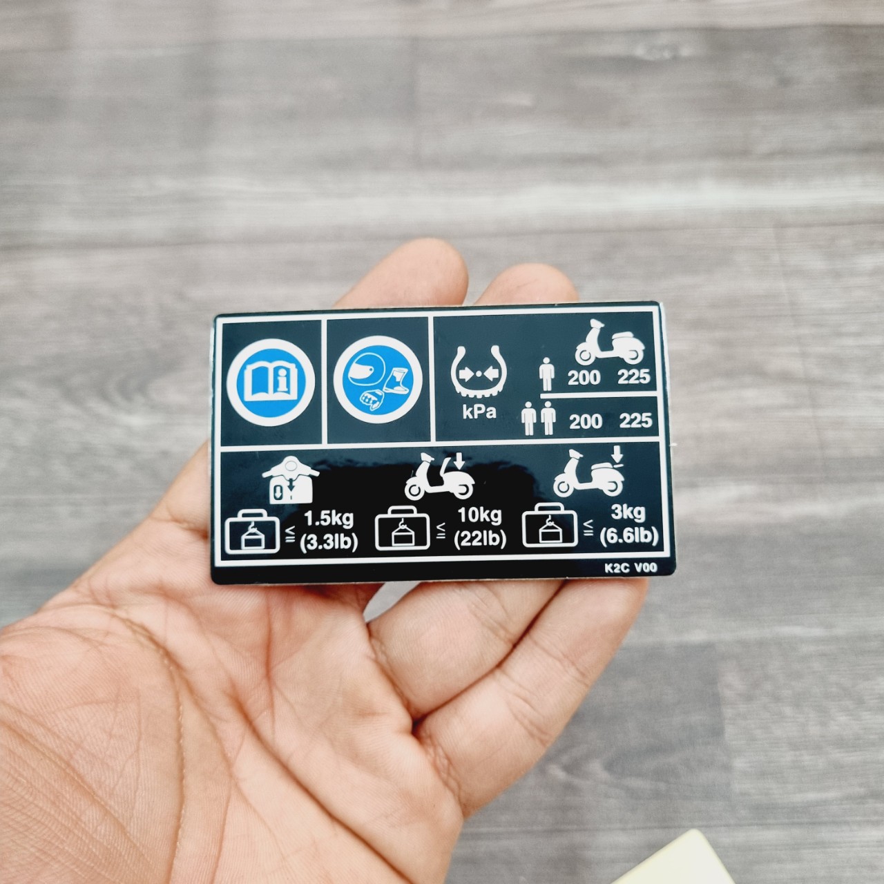 Tem thông số trang trí xe (giá bán 1 tem)