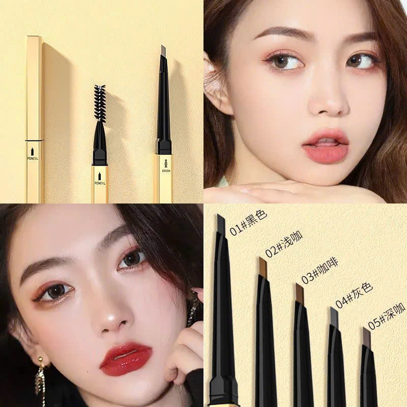 Chì Kẻ Mày 2 Đầu Mking Pretty Vàng Cao Cấp Trang Điểm