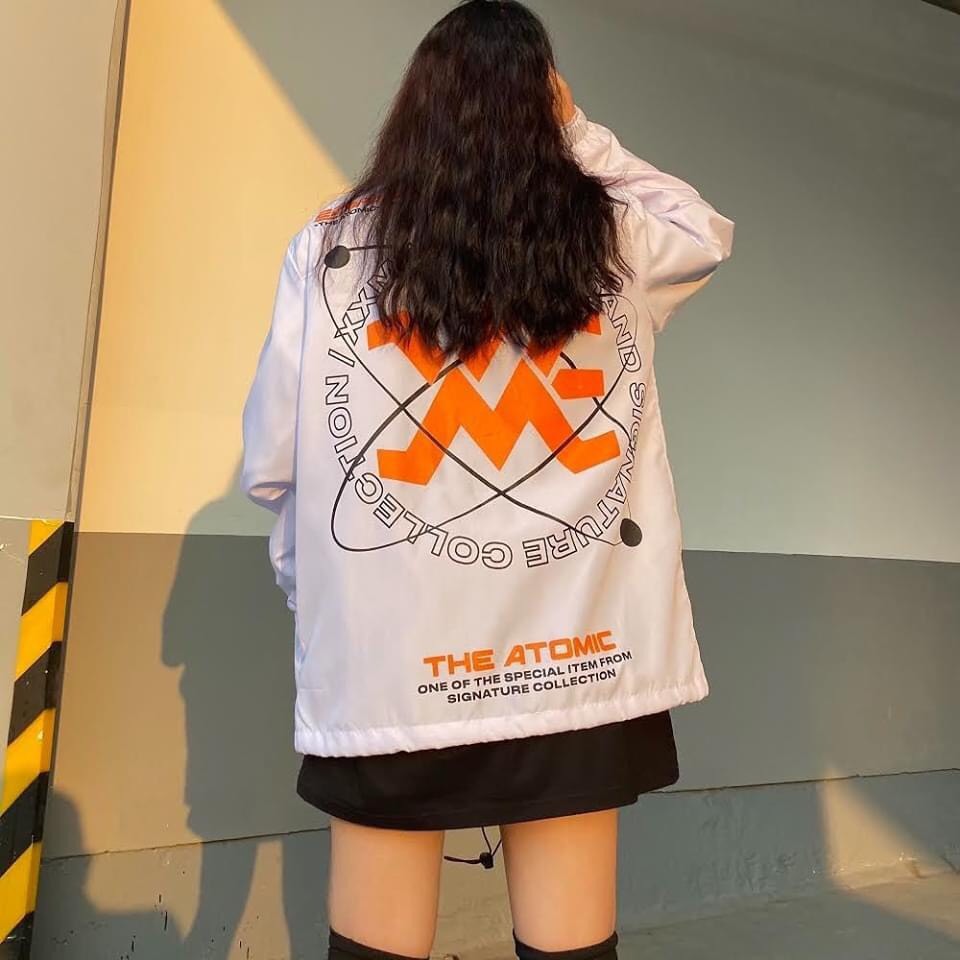 [HCM]Áo khoác dù nam nữ mặc  chất vải dù 2 lớp màu đen và trắng