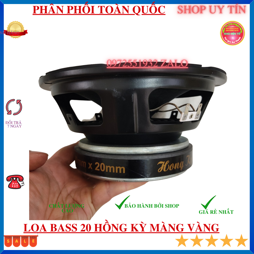 Củ loa bas 20 vàng hồng kỳ từ đại 140 -giá 2 chiếc