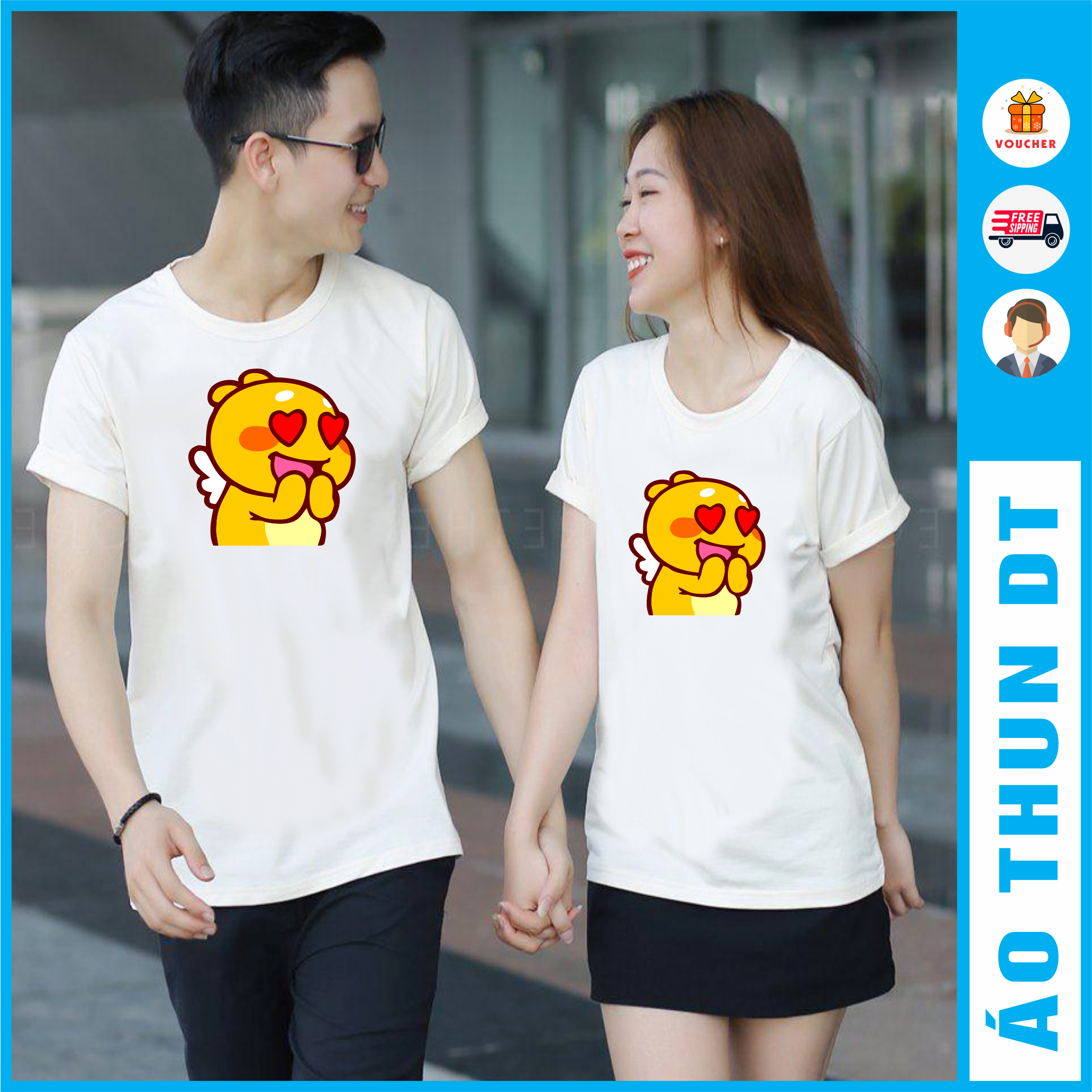 Áo thun nam nữ in hình STICKER