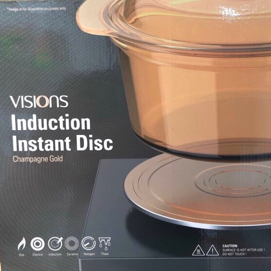 Đế chuyển nhiệt/ dẫn nhiệt/ bắt bếp từ chính hãng thương hiệu Visions - made in USA