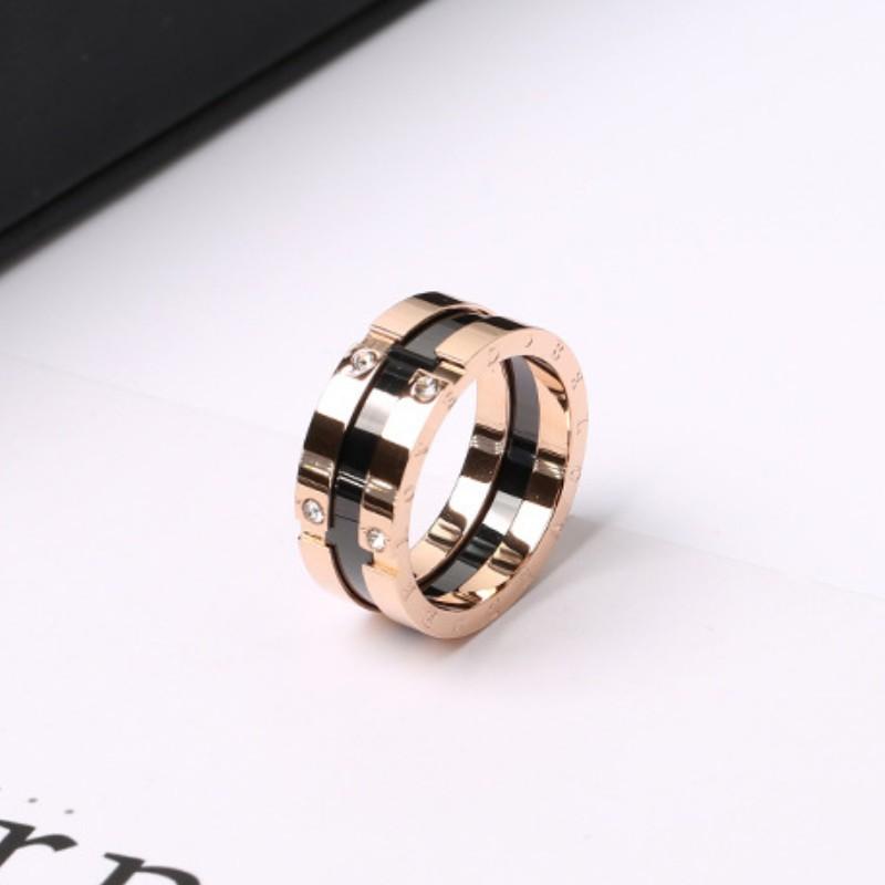 Nhẫn Nữ Bản To Titan Ko Đen TT 2458