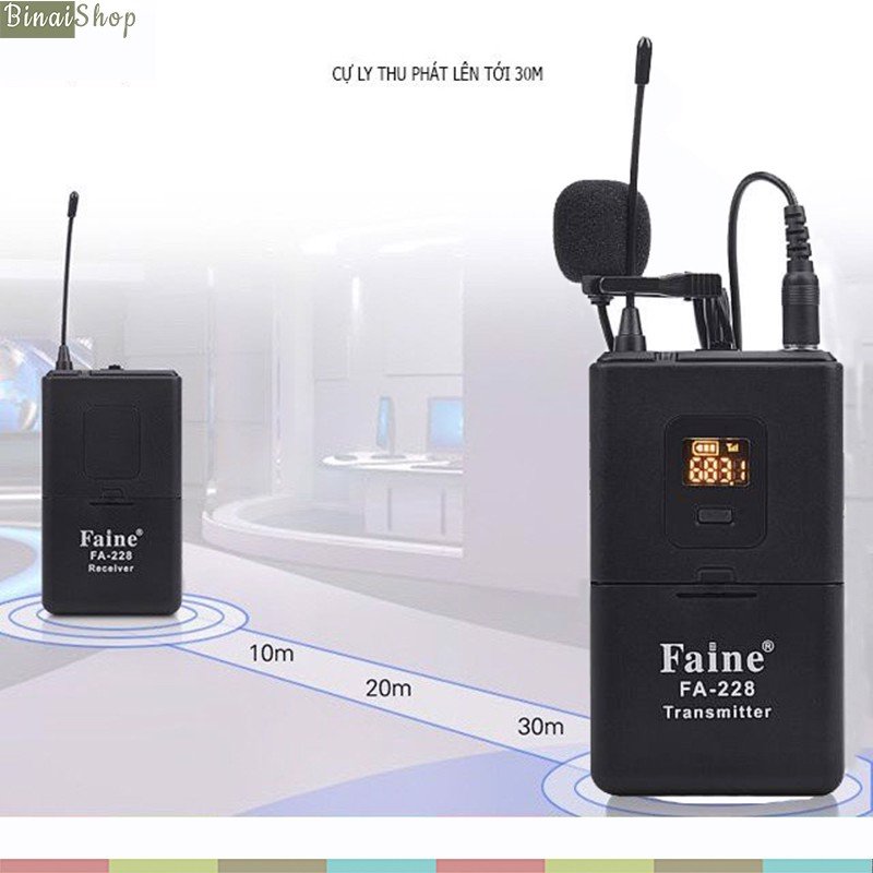 Faine FA-228 - Micro không dây VHF cho máy ảnh, điện thoại