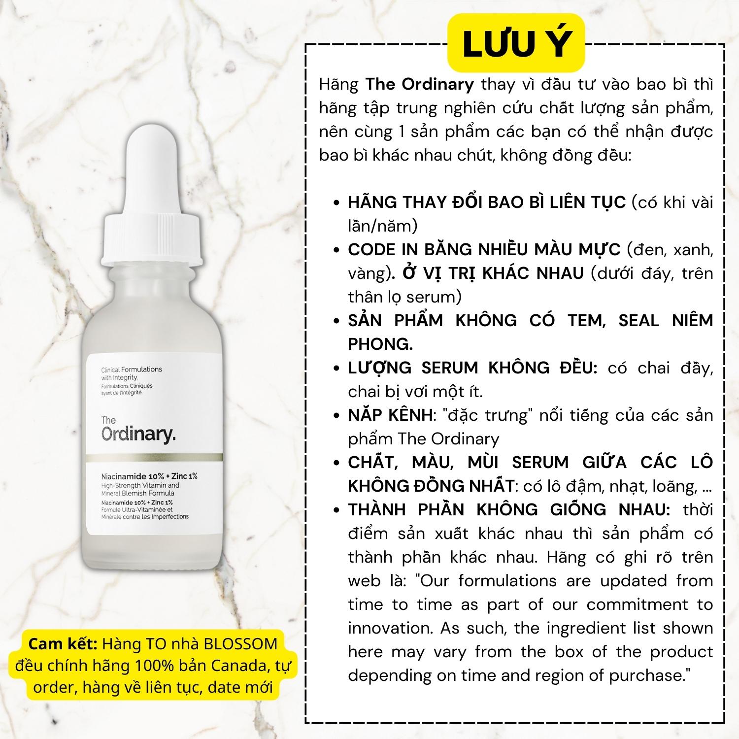Serum cấp nước phục hồi da HA + B5 The Ordinary 30ML (Bản Canada)