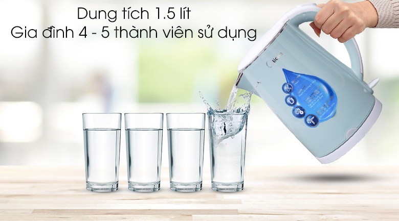 Bình siêu tốc Midea 1.5 lít MK-15DC (G)