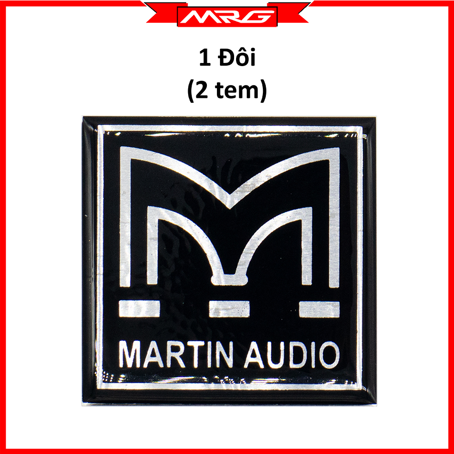 Tem Loa Martin 5cm x 5cm, giá 1 cặp, tem loa nhôm