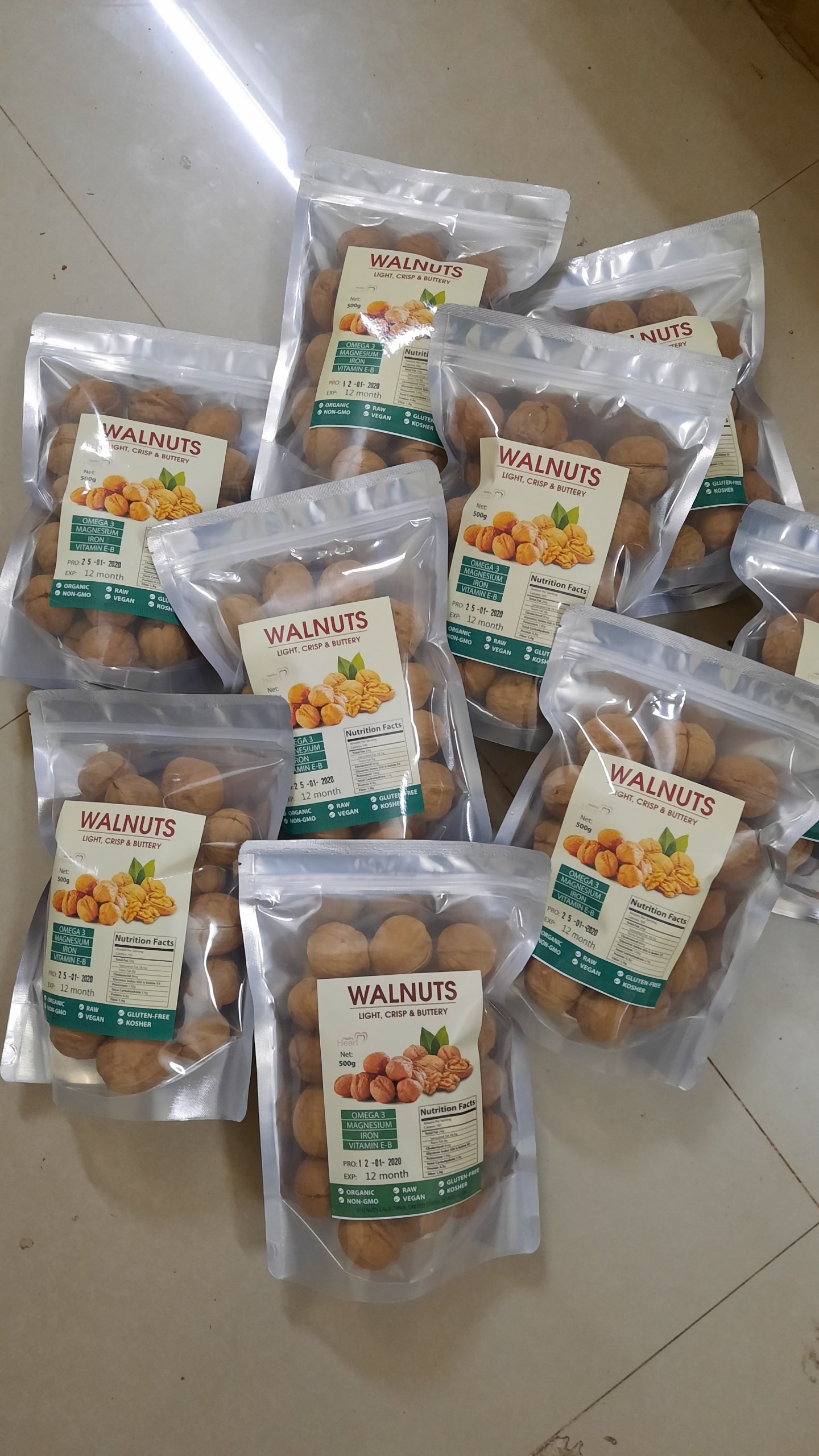 Quả óc chó Mỹ loại mỏng vỏ _Túi 500g