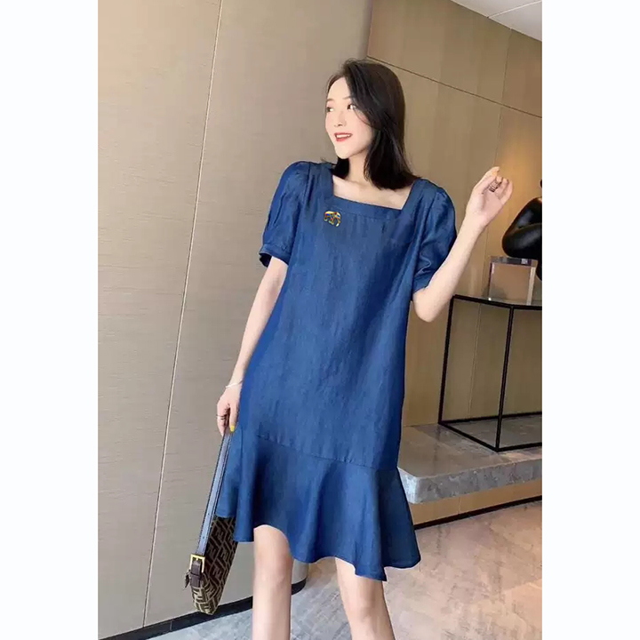 [HCM]Đầm Jean Nữ Form Xòe Đuôi Cá Thời Trang