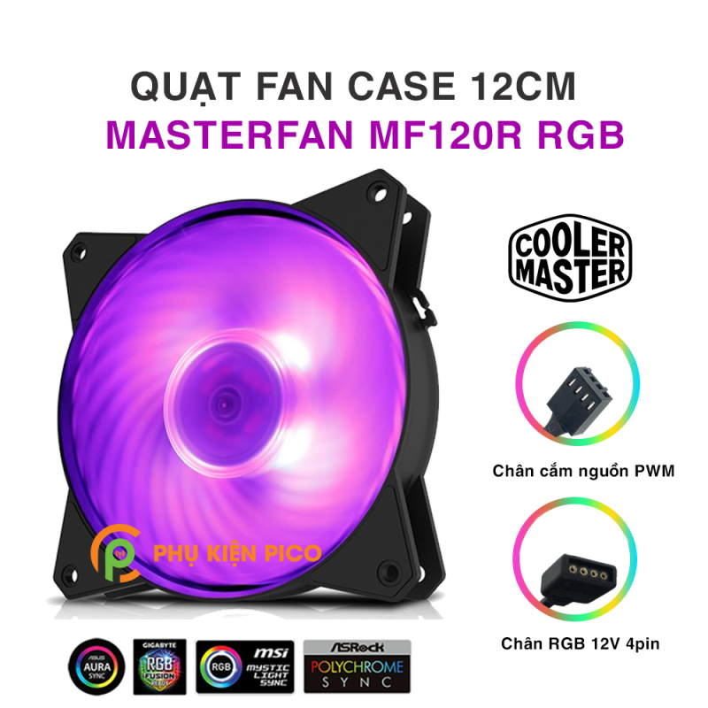 Quạt tản nhiệt case máy tính Cooler Master MasterFan MF120R RGB - Quạt Fan Case 12cm