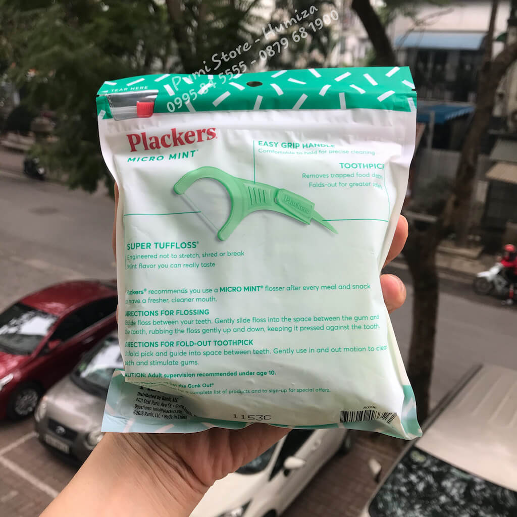 Tăm chỉ nha khoa Plackers Micro Mint – gói 150 cây
