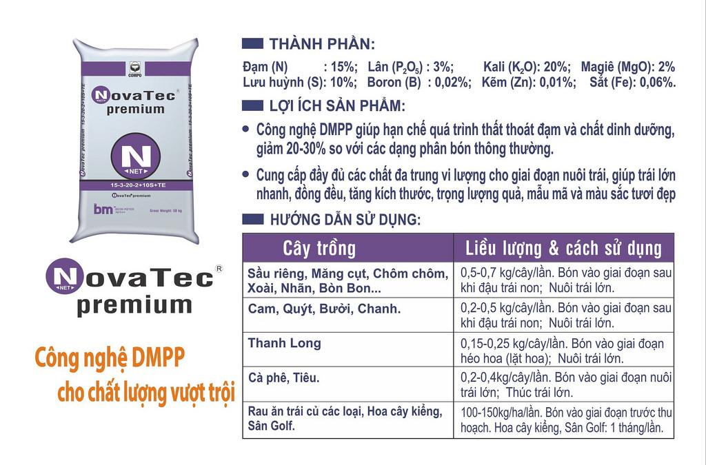Phân bón cao cấp NK NovaTec Premium 1kg