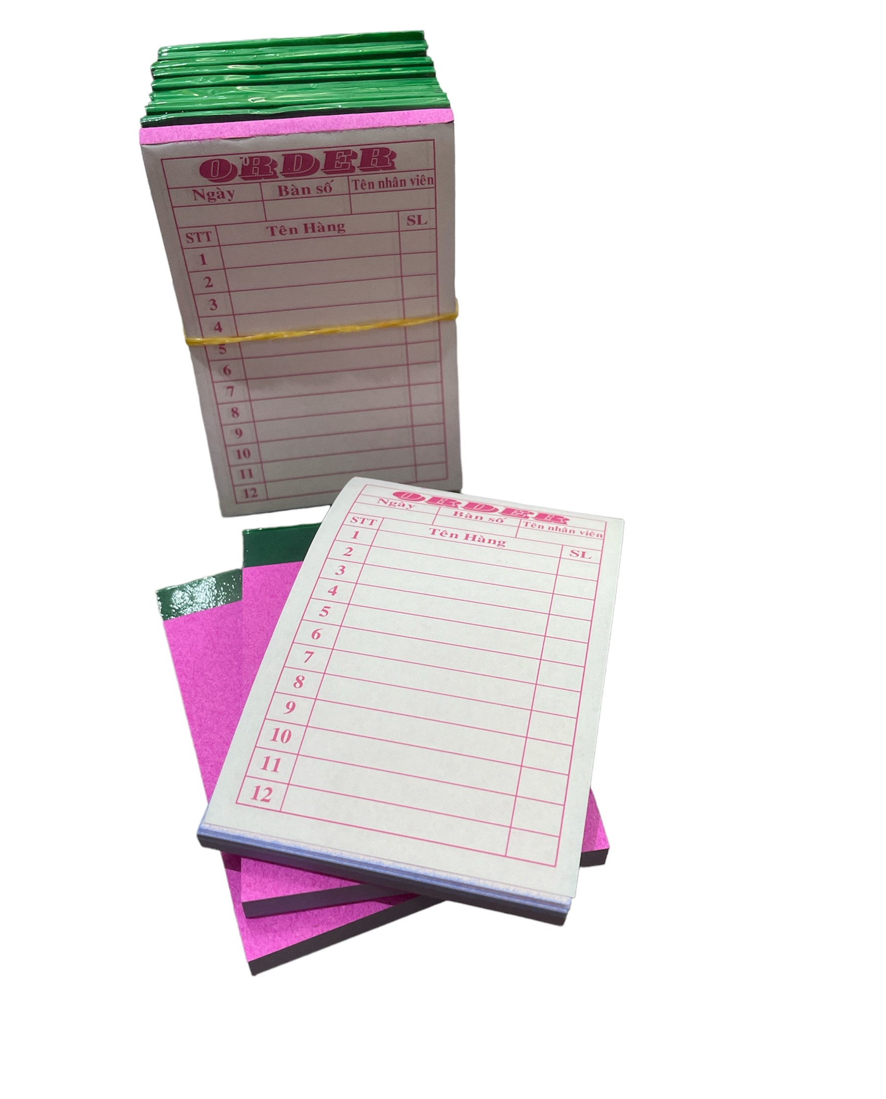 10 Cuốn Phiếu Order 2 liên kt: 7cm x 10cm, 100 tờ/cuốn