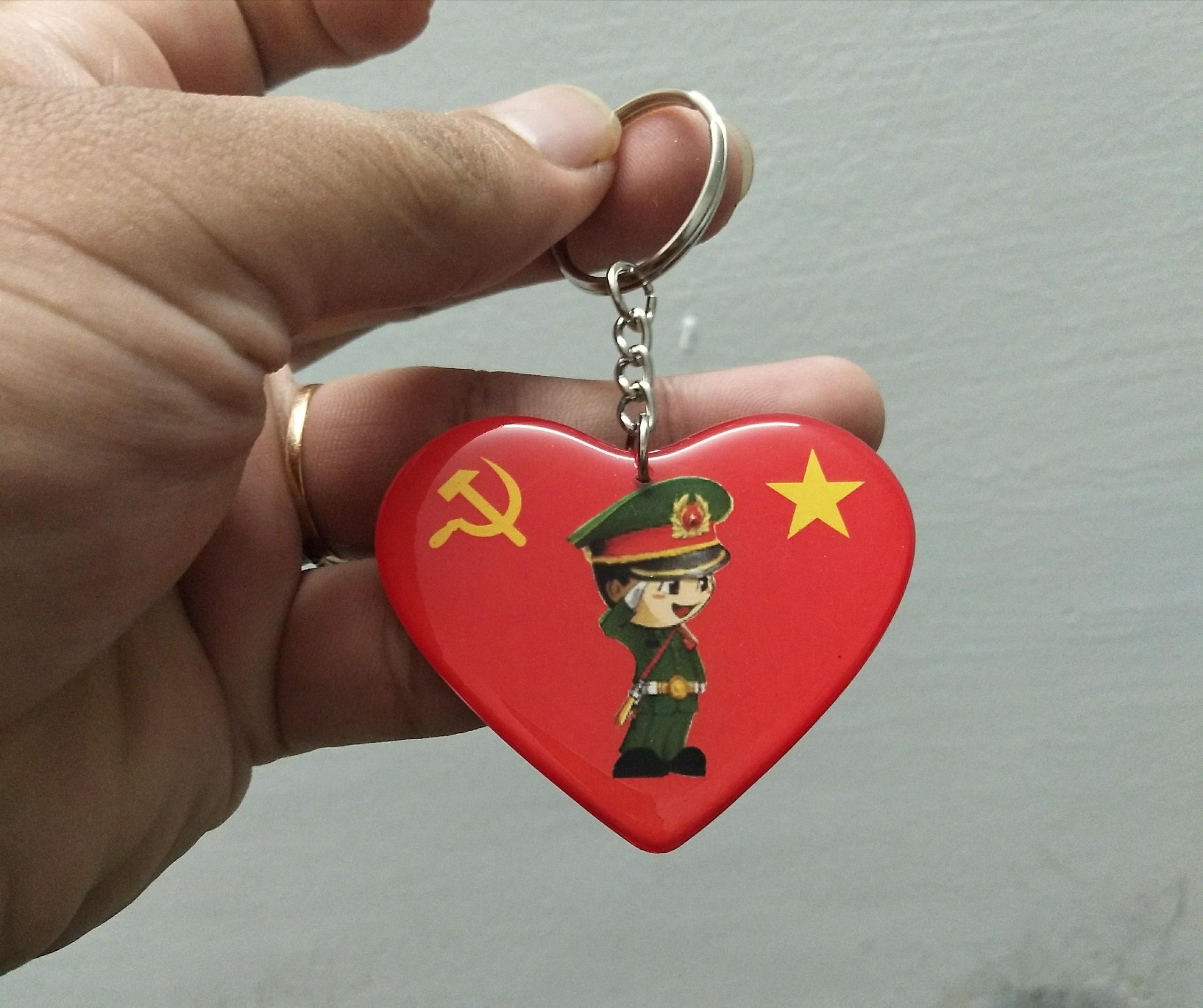 [HCM]Móc Khóa Trái Tim Tôi Yêu Lính Cute