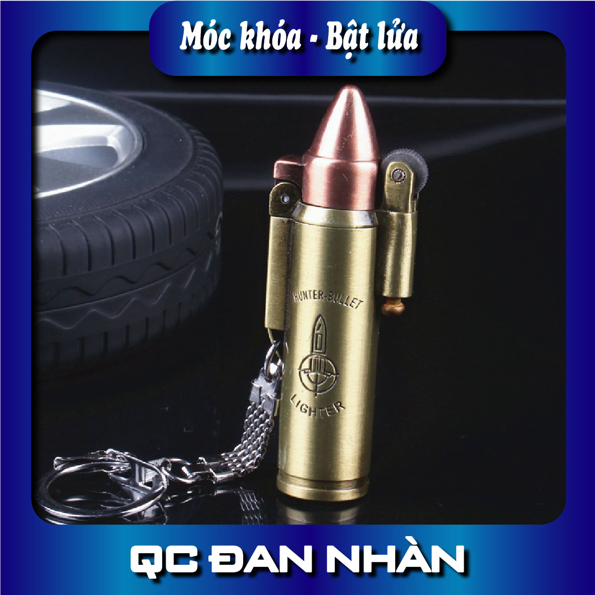 Bật lửa hình viên dan - Móc khóa hình viên dan