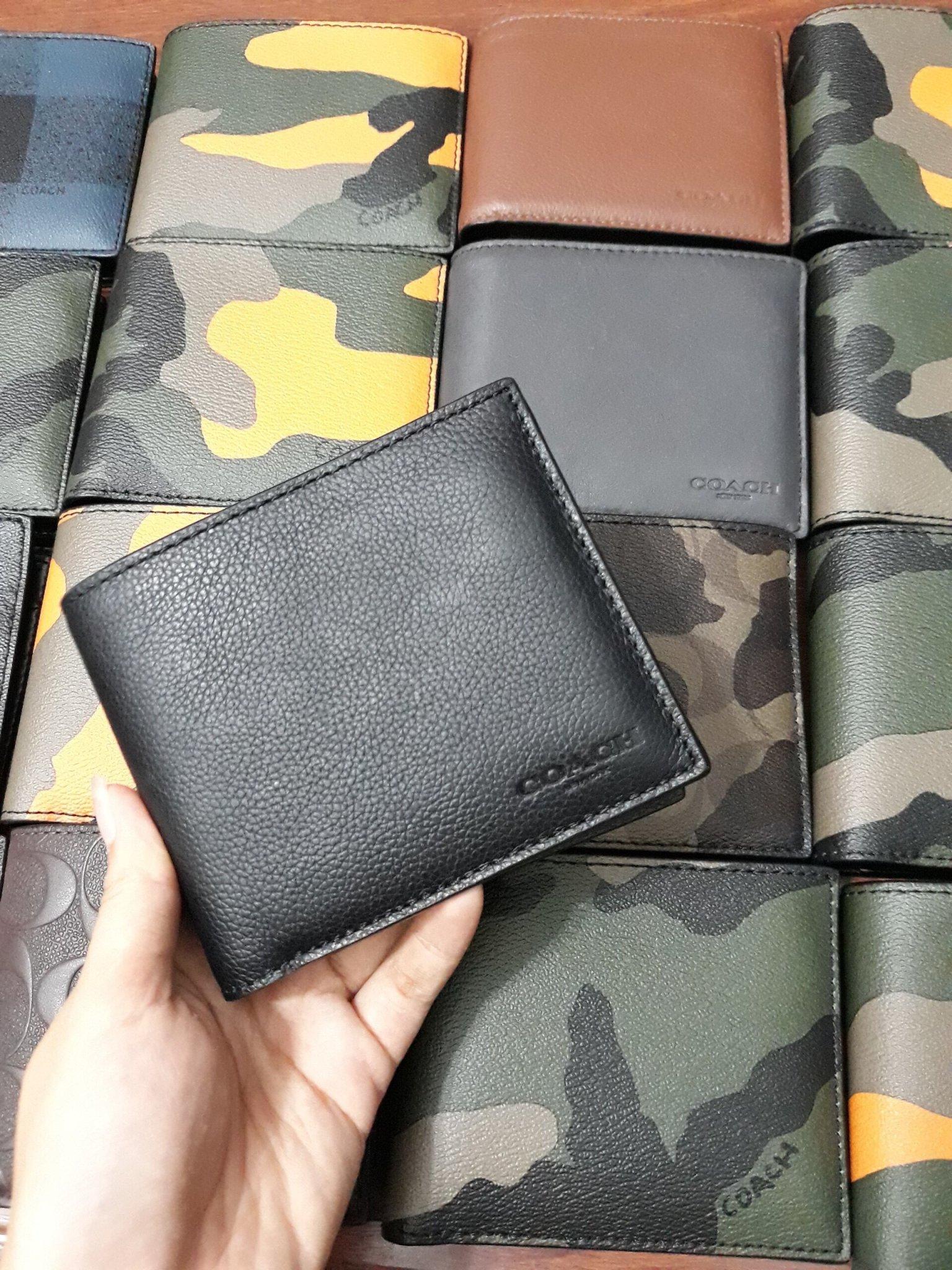 Ví Coach Nam F75084 Authentic màu đen