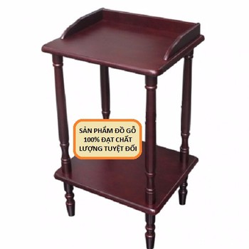 Kệ vuông 2 tầng gỗ cao su (Hàng tháo rời) - BÀN GỖ