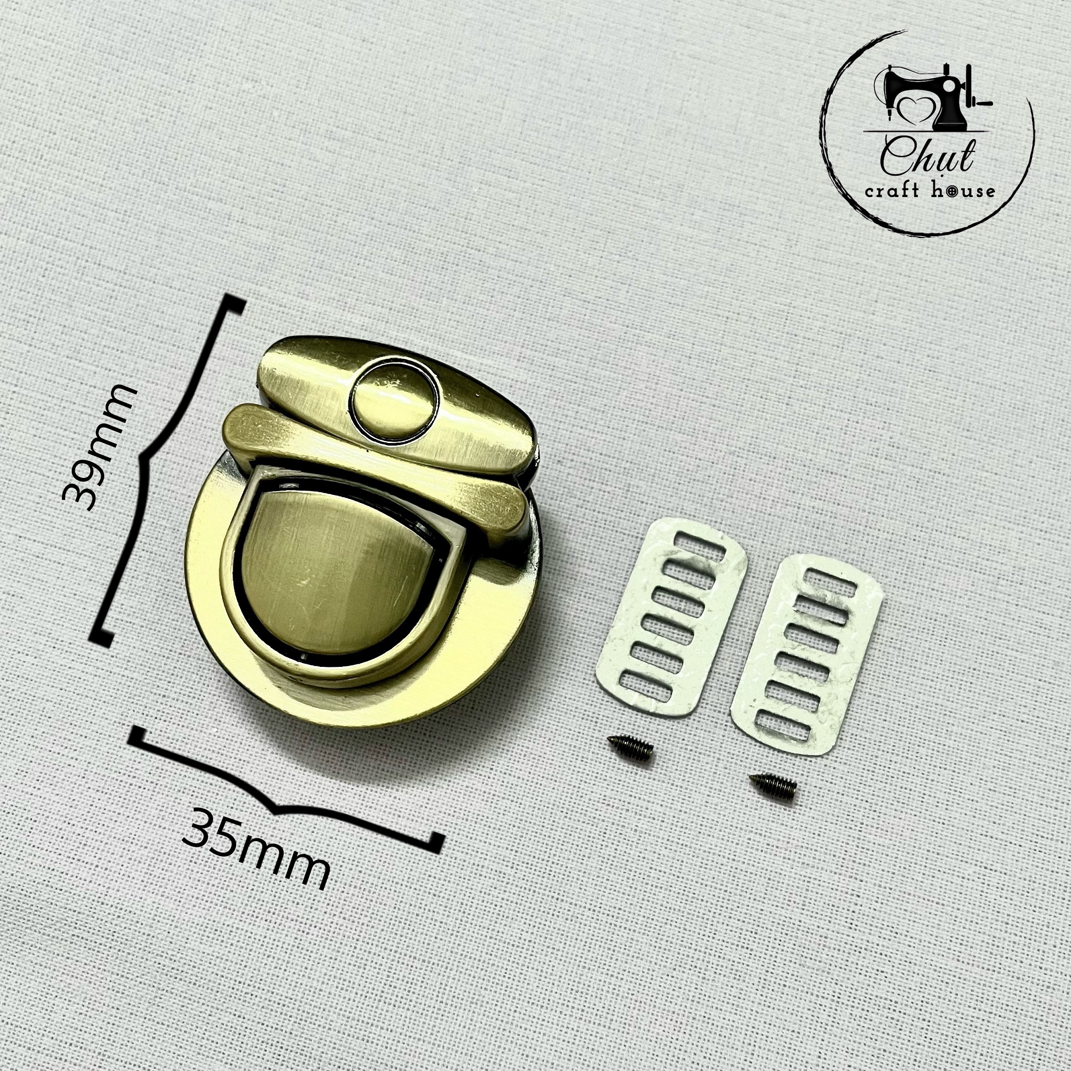 Khóa sập mỏ vịt đồng dùng cho túi ví handmade