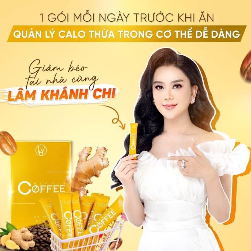 Cà Phê Gừng Giảm Cân Ginger Coffee LHV (Hộp 20 gói)