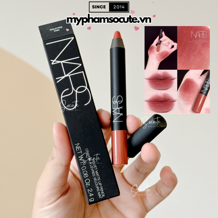 Son bút chì NAARS Velvet Matte Lip Pencil Take Me Home - Dolce Vita - Do Me Baby - Walkyrie - Let's Go Crazy - Good Times - Cruella - Dance Fever - Dragon Girl Fullsize Unbox