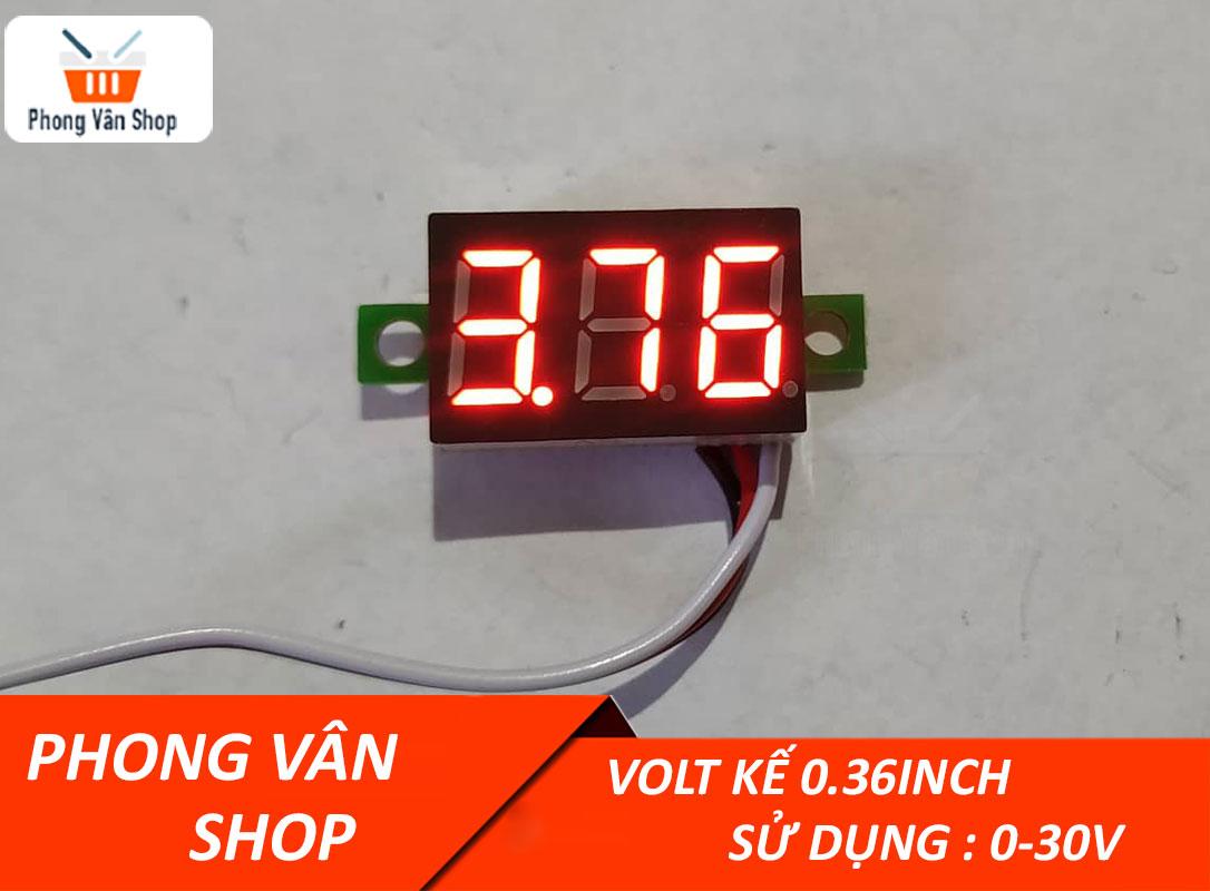 Volt kế đo điện áp 0-30v 3 dây 0.36inch - Vôn kế