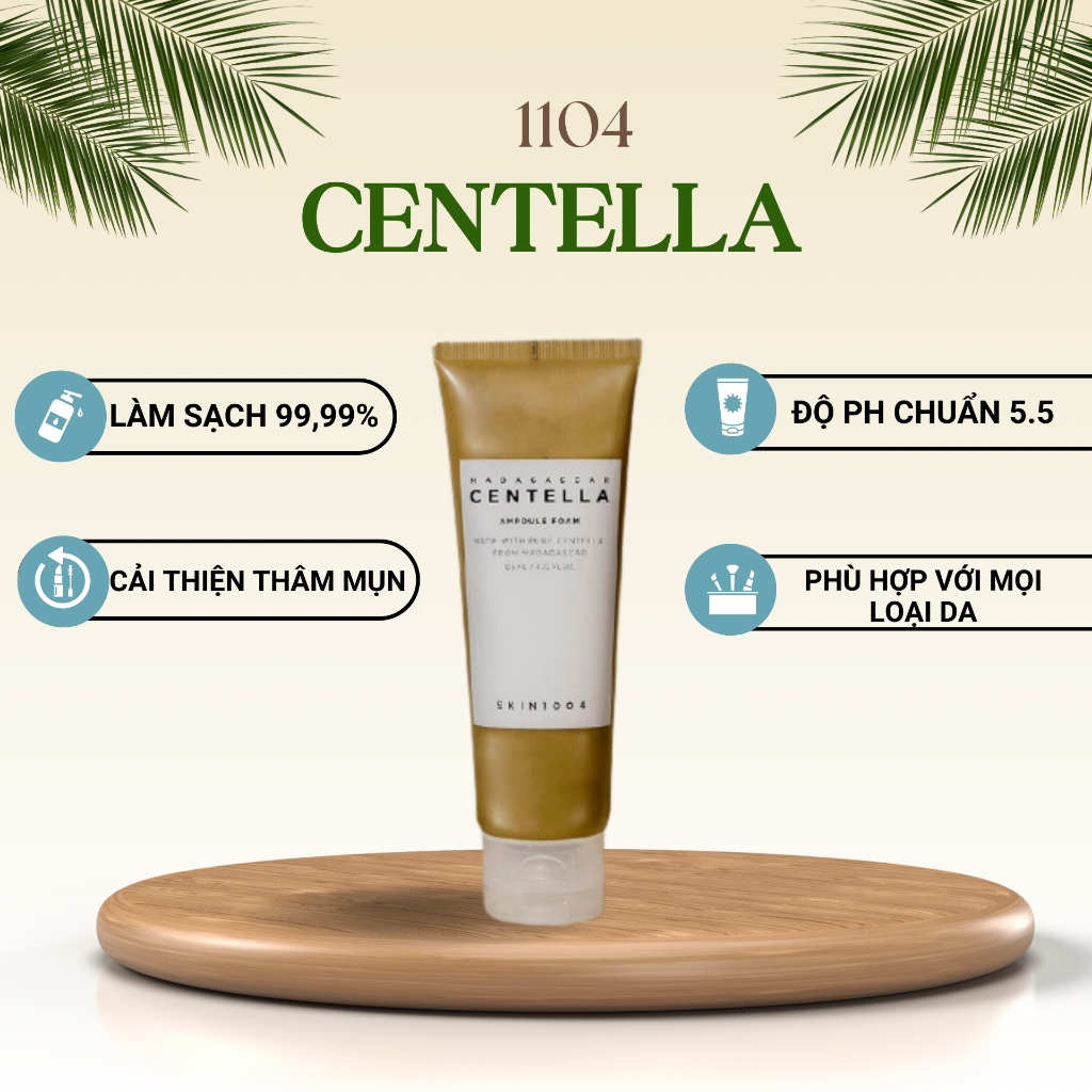 sũa rửa mặt rau má centella skin1004