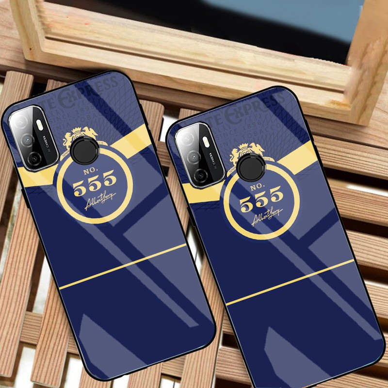 Ốp oppo a53 ,a 54 hình 555 lưng kính cường lực cao cấp
