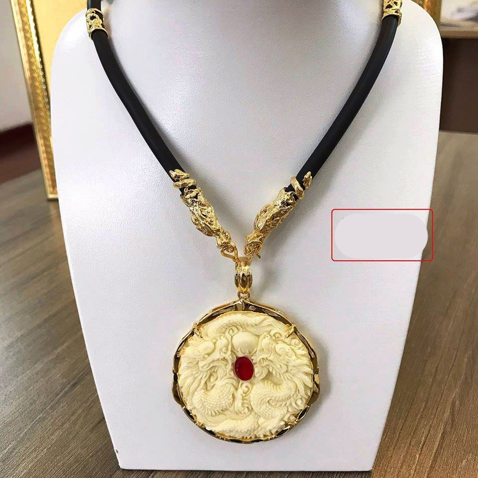 Dây chuyền Song Long chầu ngọc