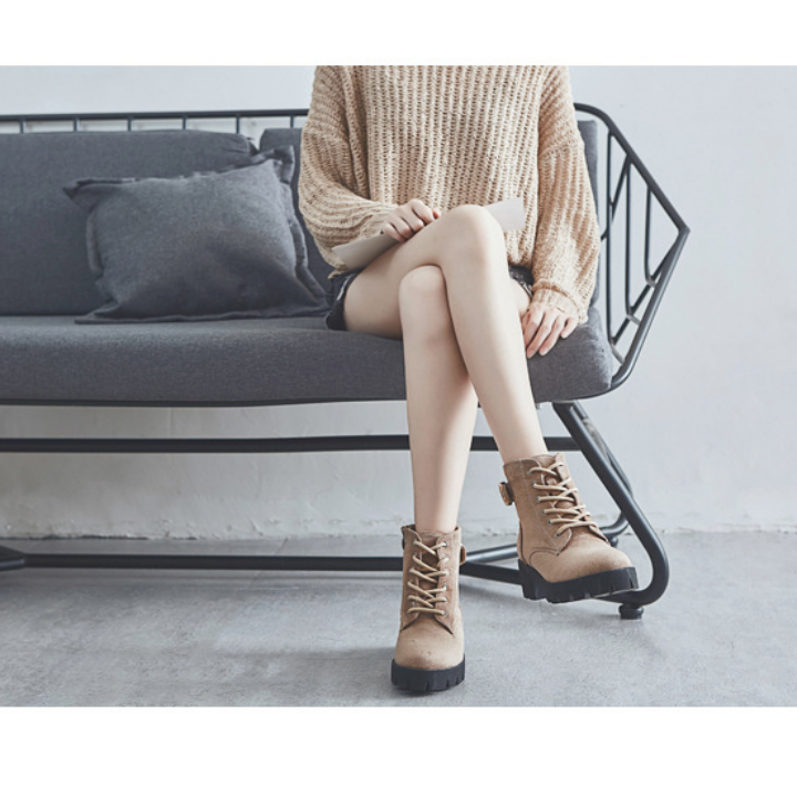 Giày boot nữ phong cách hàn quốc Đồ Da Thành Long TLG 20481
