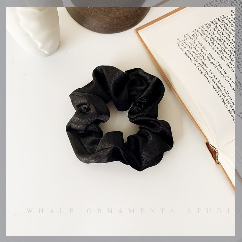 Dây cột tóc Scrunchies, Scrunchies lụa trơn cao cấp - S06 Mian Store