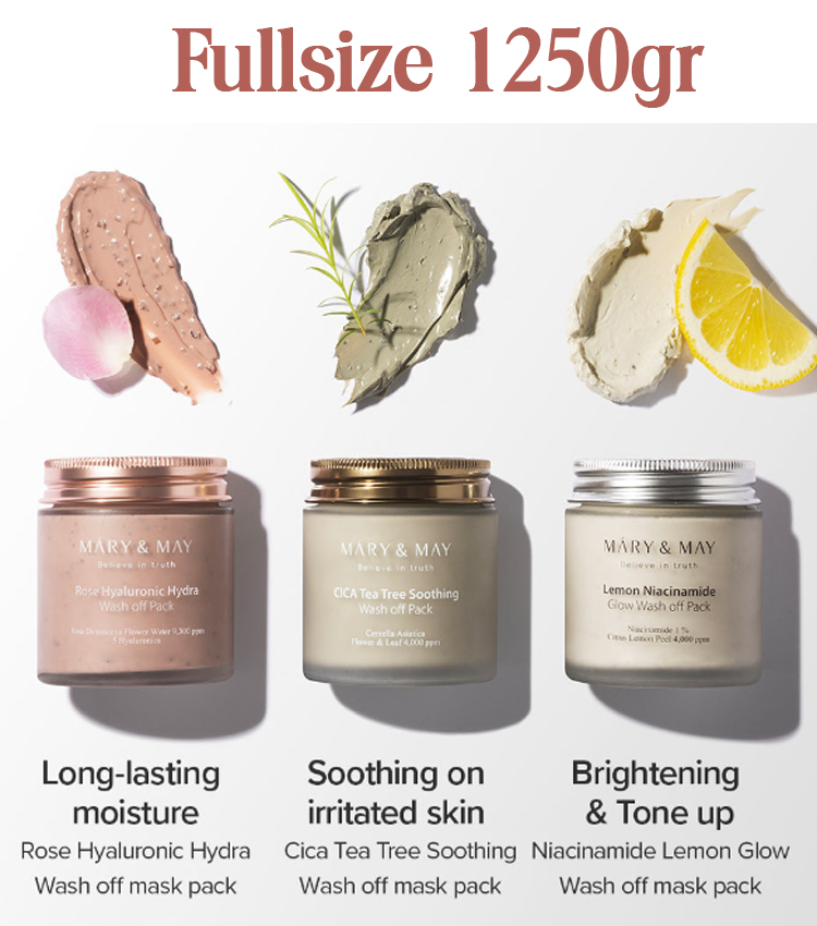 [Nhacuabeautyholic] Mặt nạ đất sét MARY & MAY WASH OFF MASK PACK