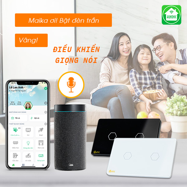 Công Tắc Cảm Ứng Datic – 2 Nút