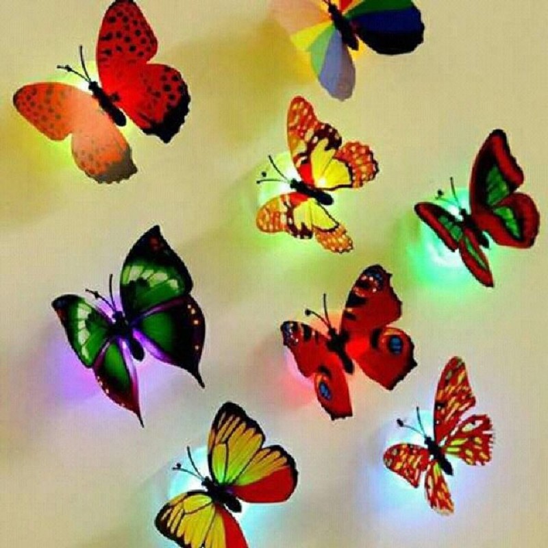 [Hcm]Combo of 5 Butterfly-Shaped Led Wall Lights