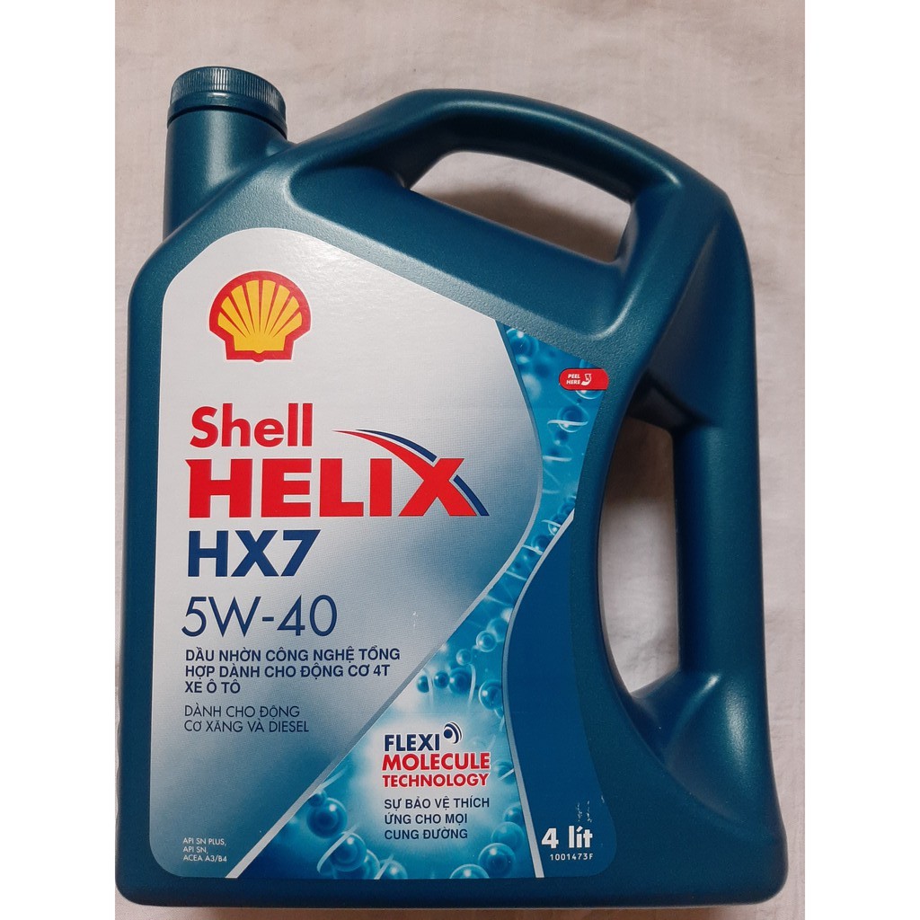 Nhớt ô tô cao cấp SHELL HELIX HX7 5W40 4L