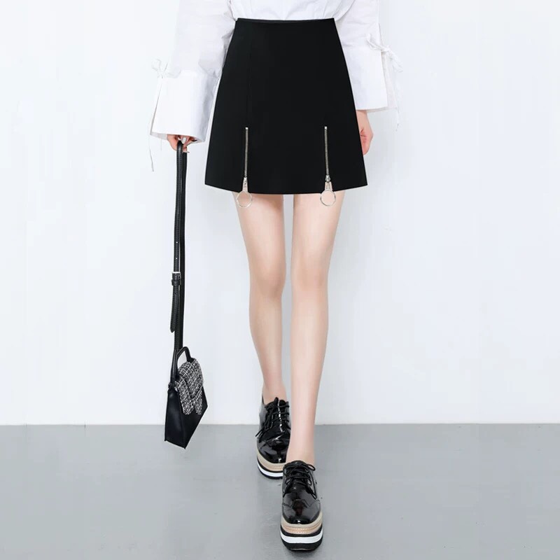 Chân váy kaki phối dây kéo hai bên cực chất TTSLA0073