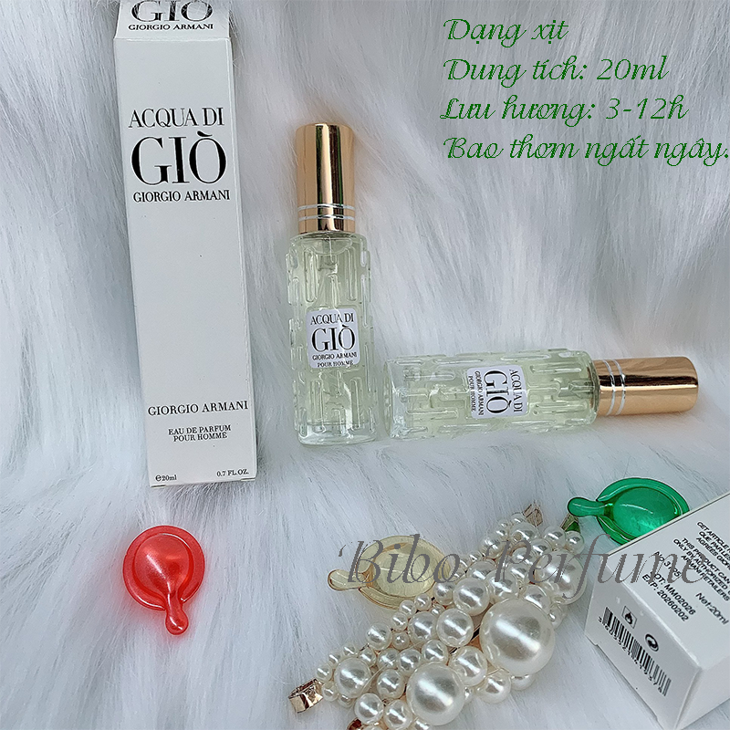 [HCM]NƯỚC HOA NAM MINI 20ML GIÒ TRẮNG LƯU 3-12H