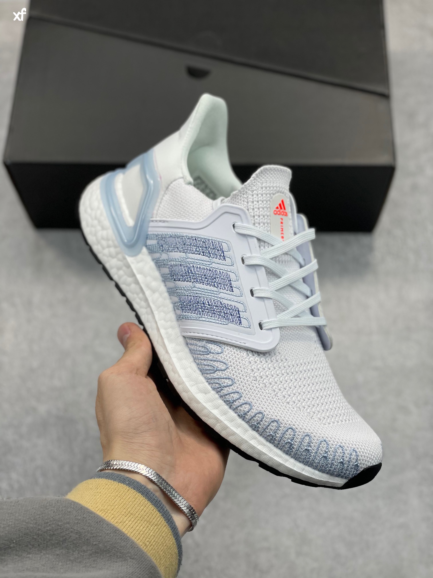 [HOT] Adidas Ultra Boost 20 White Light Blue 🏆 Chuẩn 1:1 Trung - Full Size 🏆