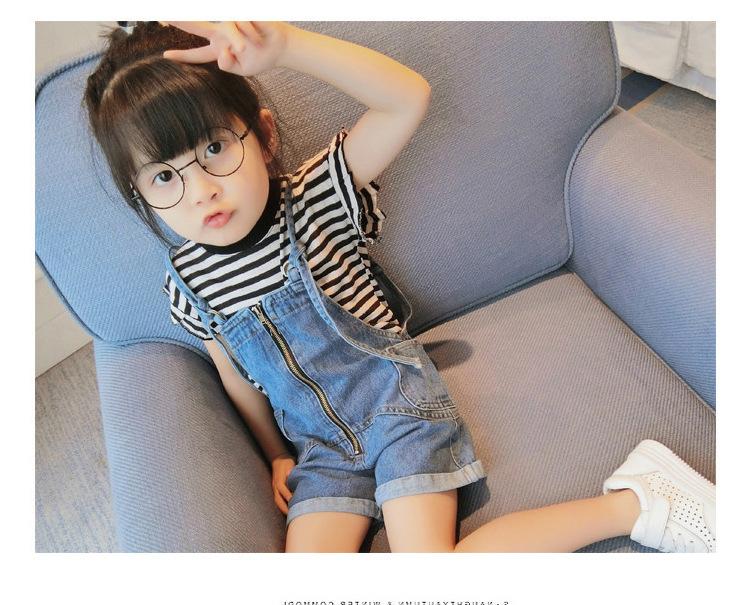 Quần yếm hè jeans cho bé gái