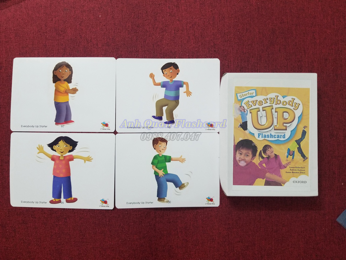 trọn bộ Flash card Everybody UP (từ starter tới up4)