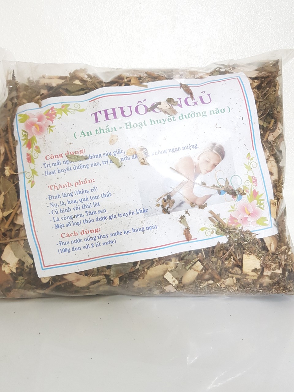 Cây thuoc ngủ (gói 1kg), trà thảo mộc, cho người mất ngủ, khó ngủ, ngủ không sâu giấc, giúp ngủ ngon, an thần, ngủ say