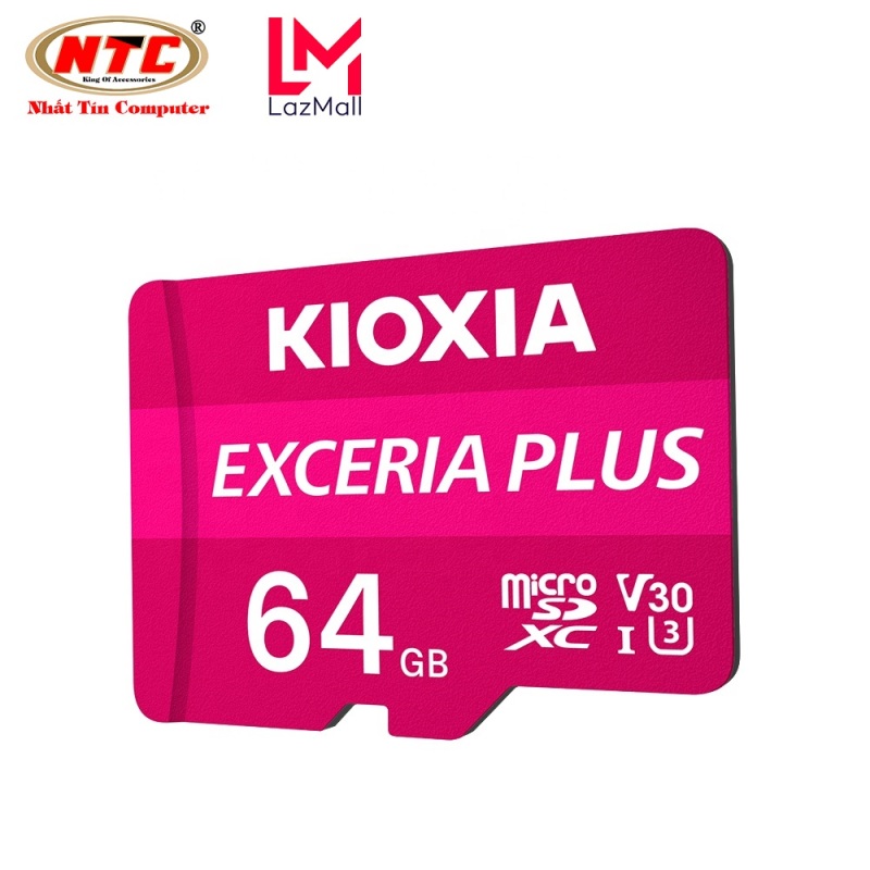 Thẻ nhớ MicroSDXC Kioxia Exceria Plus 64GB U3 4K V30 A1 R100MB/s W65MB/s (Tím) - Formerly Toshiba Memory