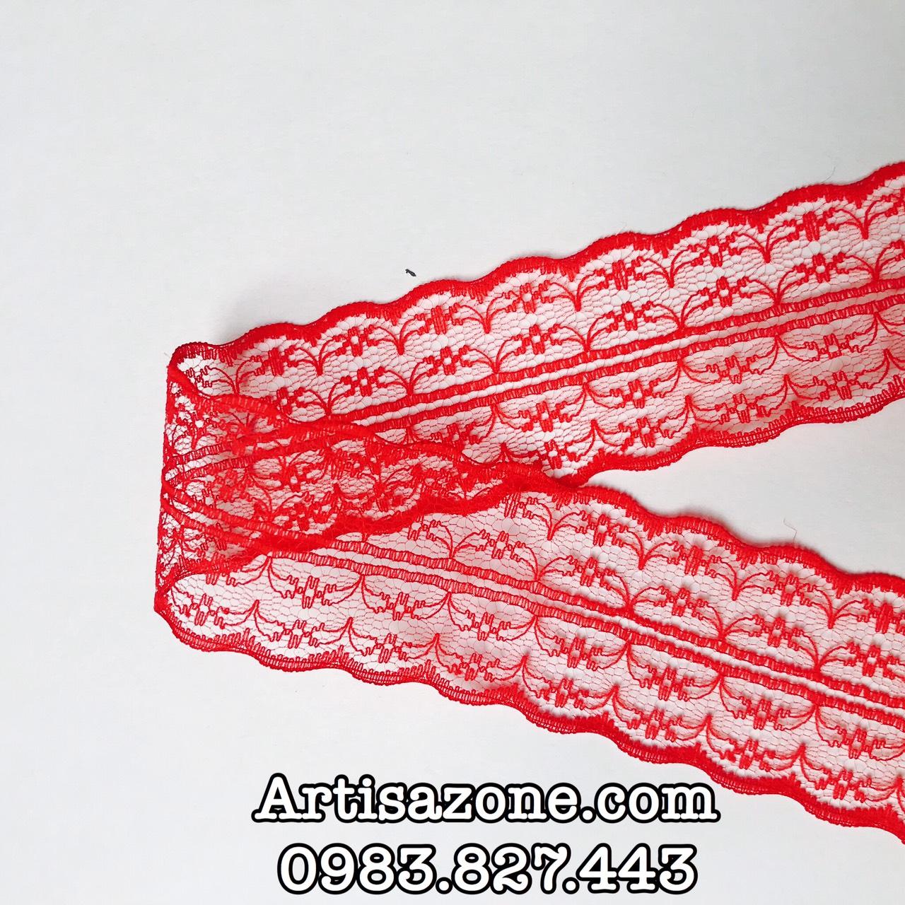 Ruy băng ren màu  (bản rộng 4,2cm) - 05 mét