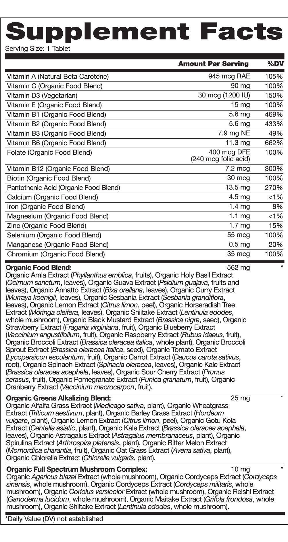 Vitamin tổng hợp hữu cơ Whole food sourced Signature 80 viên