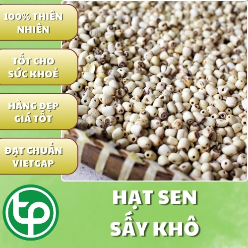[Hạt hữu cơ] Hạt sen sấy khô 500g - tấn phát