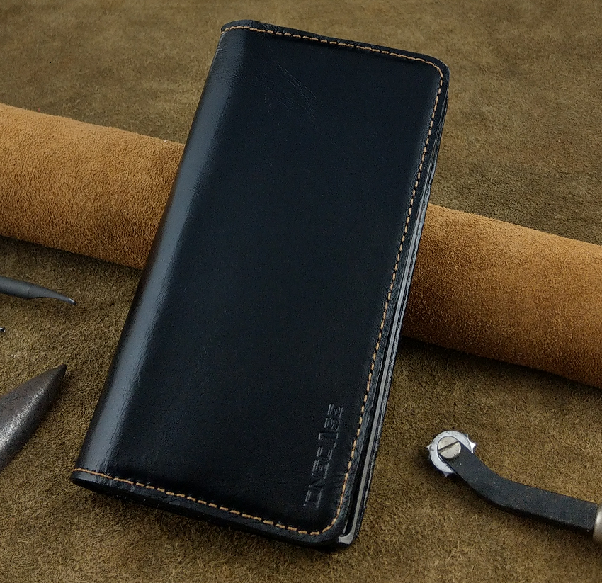 Bao Da Samsung Note 10 Plus Handmade Cổ Điển Da Bò Thật