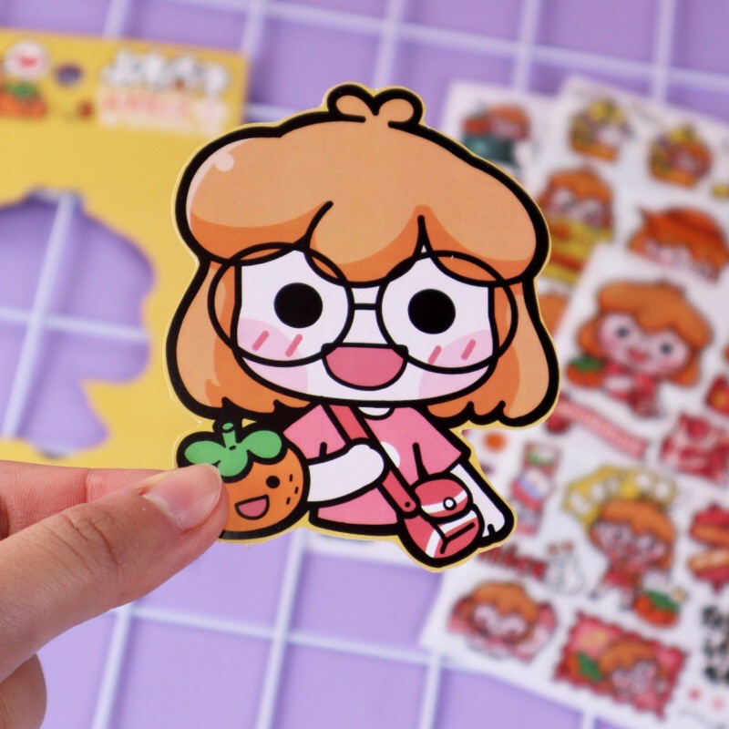 Set 4 Tấm Sticker, Hình Dán Hình Em Bé Siêu Dễ Thương