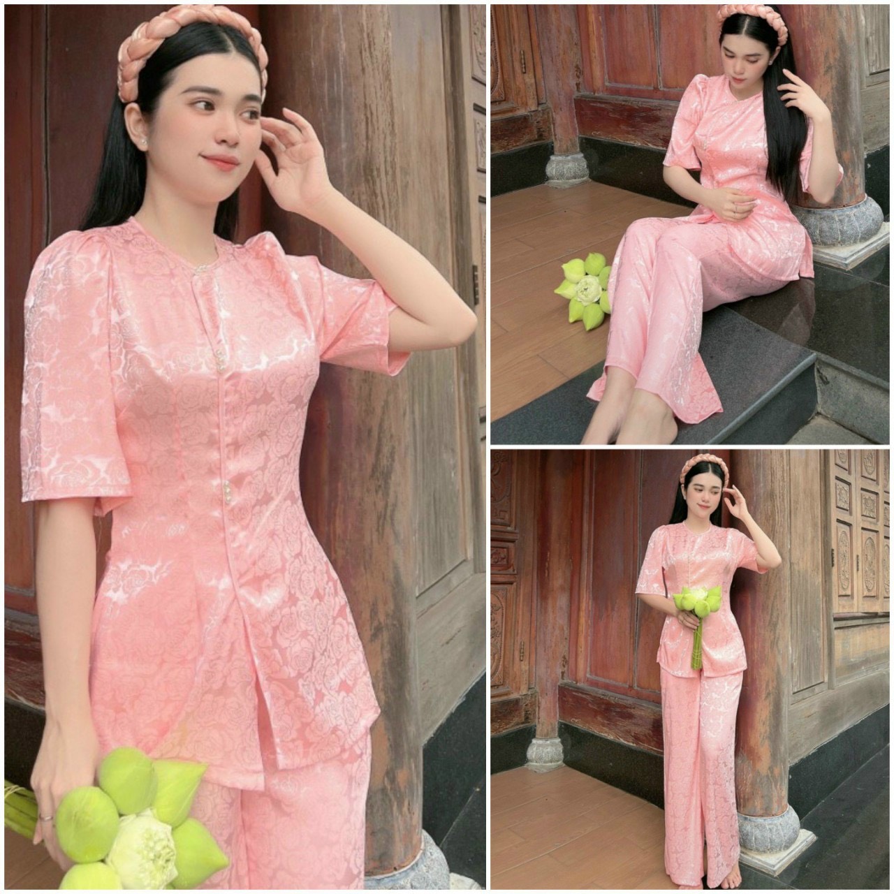 Đồ lam đi chùa # mẫu gấm ngọc# quần áo nữ